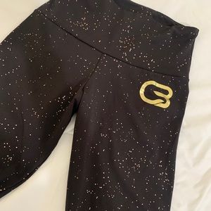 CycleBar Black & Gold Leggings